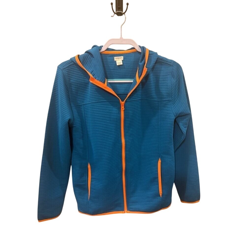 Crewcuts by J.Crew Blue & Orange Zip-Up Hoodie | Kids XL (12-14) 🧡